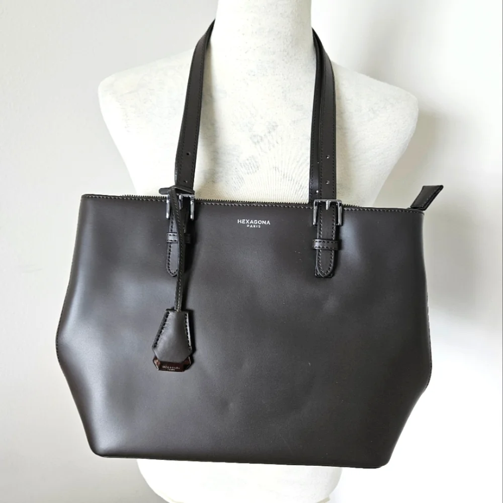 🔥Hexagona Paris trendy brown medium shoulder bag 🔥brand new! - Picture 1 of 6